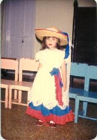 Gazal dressed up as a doll for one of the functions at our apartment complex